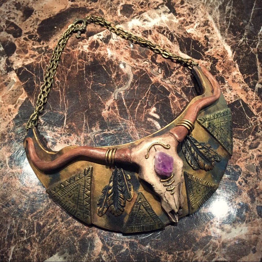 Longhorn Statement Necklace